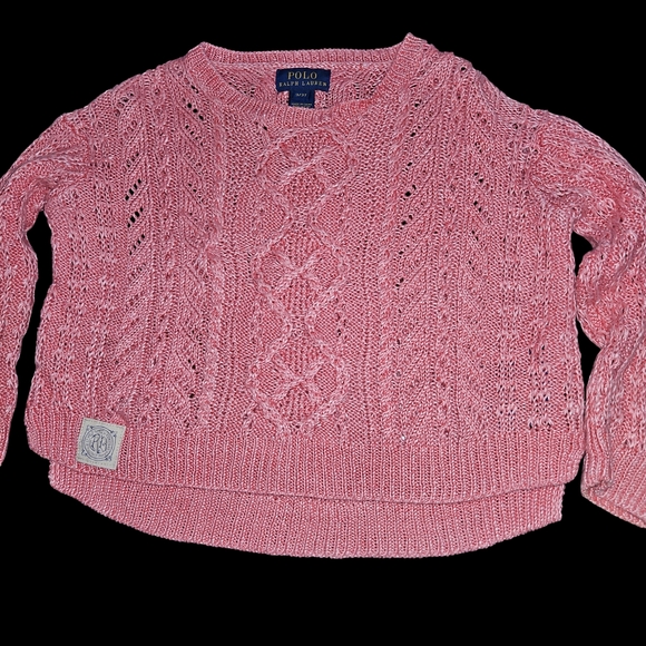 Polo by Ralph Lauren Toddler 3T Dusty Pink Crew Neck Sweater Worn Once - Picture 4 of 9